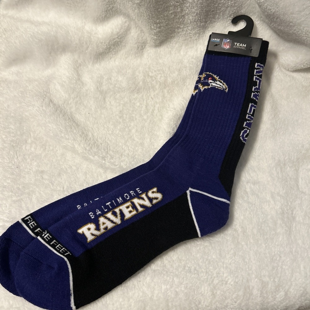 Baltimore Ravens Vintage Socks Mens Large Size 10-13 NWT